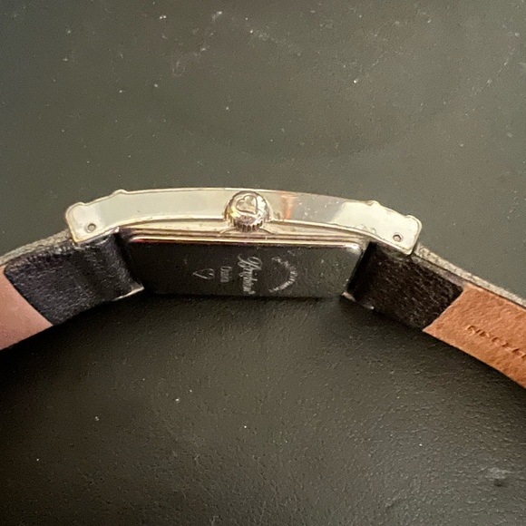 Brighton Osaka Watch Women Silver Tone Rectangle Dial Italian Calfskin - Picture 4 of 14